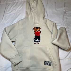 Cream Hoodie with Embroidery